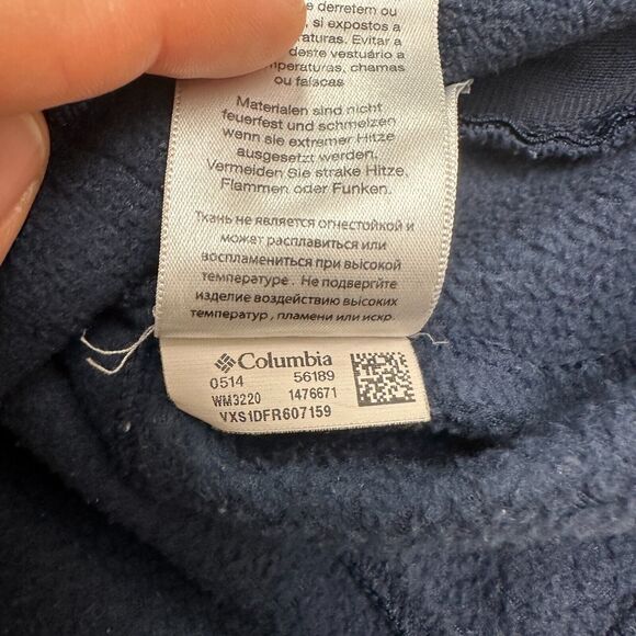 Columbia Steens Mountain Fleece Jacket Mens Small Blue Full Zip Pocket Outdoor - Picture 9 of 12